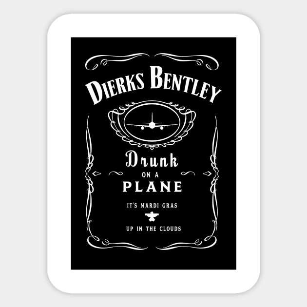 drunk on a plane Sticker by tidagor